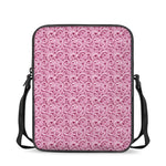 Pink Octopus Tentacles Pattern Print Rectangular Crossbody Bag