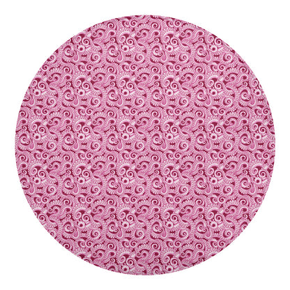 Pink Octopus Tentacles Pattern Print Round Blanket