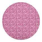 Pink Octopus Tentacles Pattern Print Round Blanket