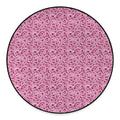 Pink Octopus Tentacles Pattern Print Round Floor Mat