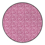 Pink Octopus Tentacles Pattern Print Round Floor Mat