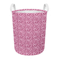 Pink Octopus Tentacles Pattern Print Round Laundry Basket