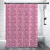 Pink Octopus Tentacles Pattern Print Shower Curtain