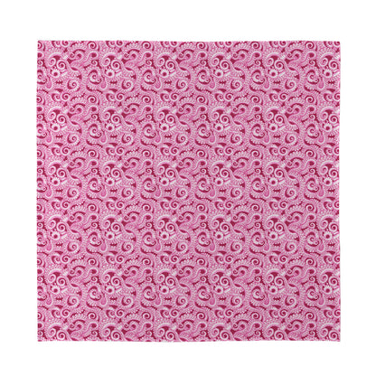 Pink Octopus Tentacles Pattern Print Silk Bandana