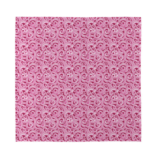 Pink Octopus Tentacles Pattern Print Silk Bandana