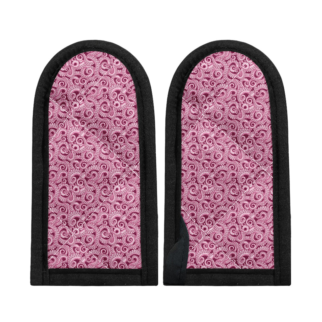 Pink Octopus Tentacles Pattern Print Skillet Handle Cover