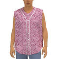 Pink Octopus Tentacles Pattern Print Sleeveless Baseball Jersey
