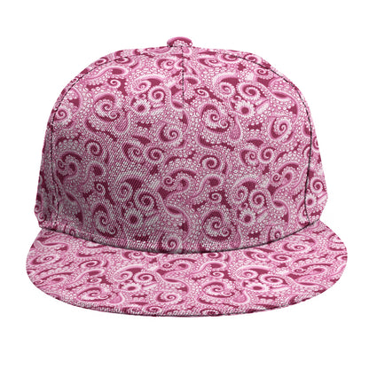 Pink Octopus Tentacles Pattern Print Snapback Cap