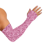 Pink Octopus Tentacles Pattern Print Sun Protection Arm Sleeves