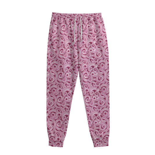 Pink Octopus Tentacles Pattern Print Sweatpants