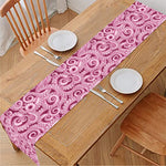 Pink Octopus Tentacles Pattern Print Table Runner