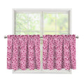 Pink Octopus Tentacles Pattern Print Tier Curtains