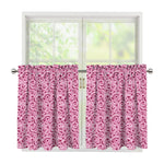 Pink Octopus Tentacles Pattern Print Tier Curtains