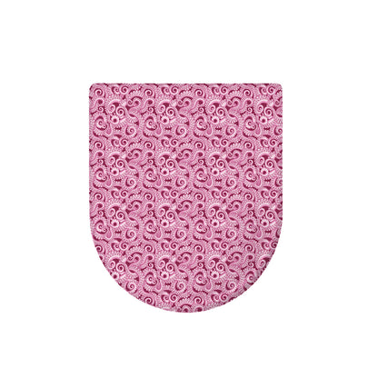 Pink Octopus Tentacles Pattern Print Toilet Lid Cover