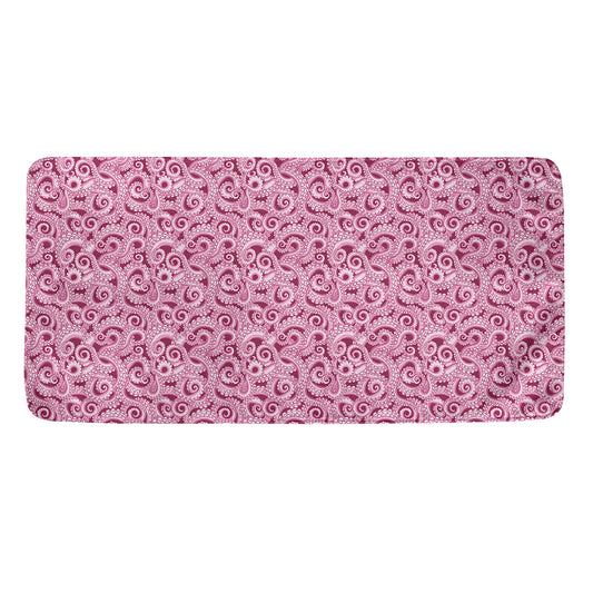 Pink Octopus Tentacles Pattern Print Towel