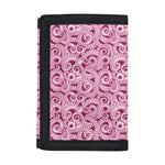 Pink Octopus Tentacles Pattern Print Trifold Wallet