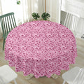 Pink Octopus Tentacles Pattern Print Waterproof Round Tablecloth