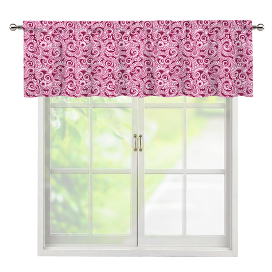 Pink Octopus Tentacles Pattern Print Window Valance