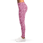 Pink Octopus Tentacles Pattern Print Women's Leggings
