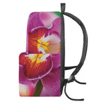 Pink Orchid Flower Print Backpack