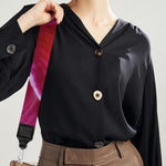 Pink Orchid Flower Print Bag Strap