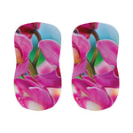 Pink Orchid Flower Print Bar Stool Covers
