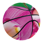 Pink Orchid Flower Print Basketball