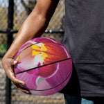 Pink Orchid Flower Print Basketball