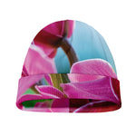 Pink Orchid Flower Print Beanie