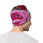 Pink Orchid Flower Print Beanie