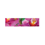 Pink Orchid Flower Print Bed Runner