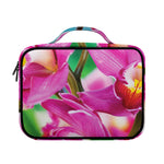 Pink Orchid Flower Print Briefcase Bible Bag