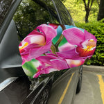 Pink Orchid Flower Print Car Side Mirror Covers