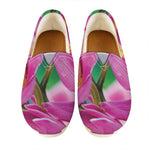 Pink Orchid Flower Print Casual Shoes