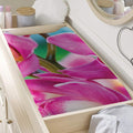 Pink Orchid Flower Print Changing Pad Cover