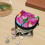 Pink Orchid Flower Print Coin Purse