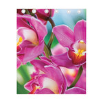 Pink Orchid Flower Print Curtain