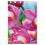 Pink Orchid Flower Print Curtain