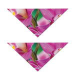 Pink Orchid Flower Print Dog Bandana