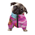 Pink Orchid Flower Print Dog Zip Up Jacket