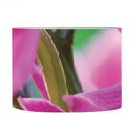 Pink Orchid Flower Print Drum Lamp Shade