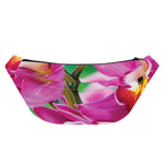 Pink Orchid Flower Print Fanny Pack