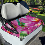 Pink Orchid Flower Print Golf Cart Seat Cover