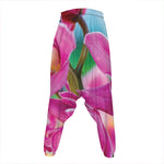 Pink Orchid Flower Print Hammer Pants