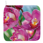 Pink Orchid Flower Print Hand Towel