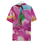 Pink Orchid Flower Print Hawaiian Shirt
