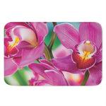 Pink Orchid Flower Print Indoor Door Mat
