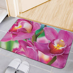 Pink Orchid Flower Print Indoor Door Mat