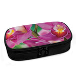 Pink Orchid Flower Print Insulin Cooler Travel Case