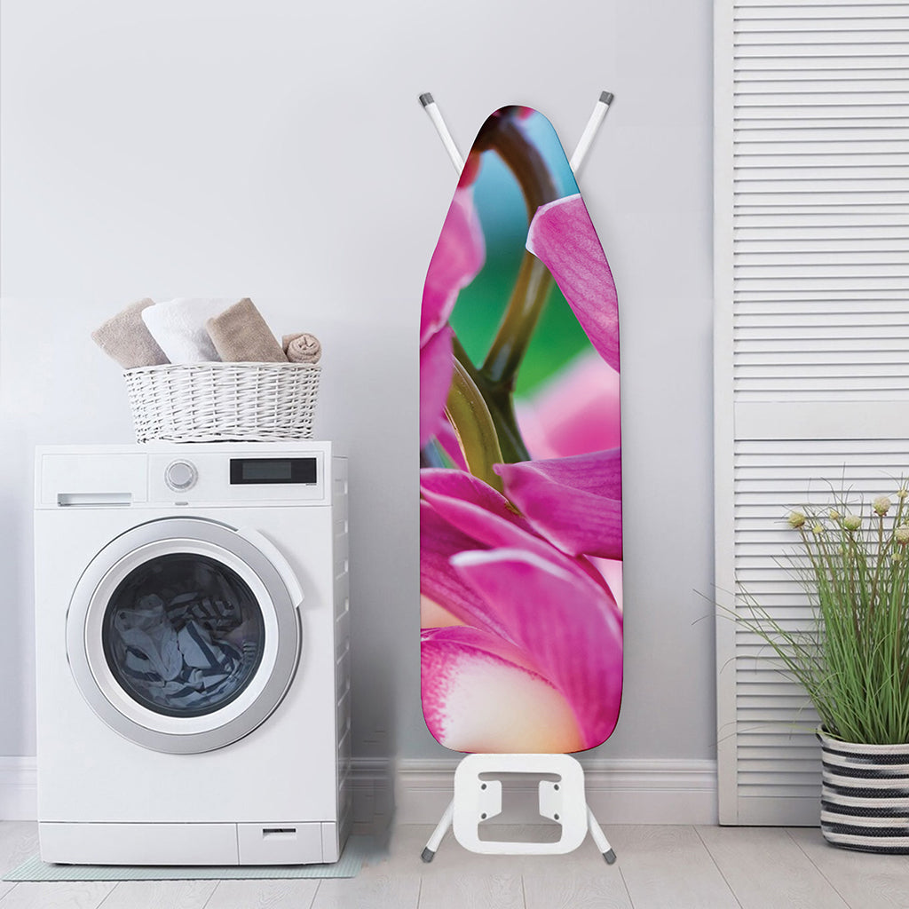 Pink Orchid Flower Print Ironing Board Cover